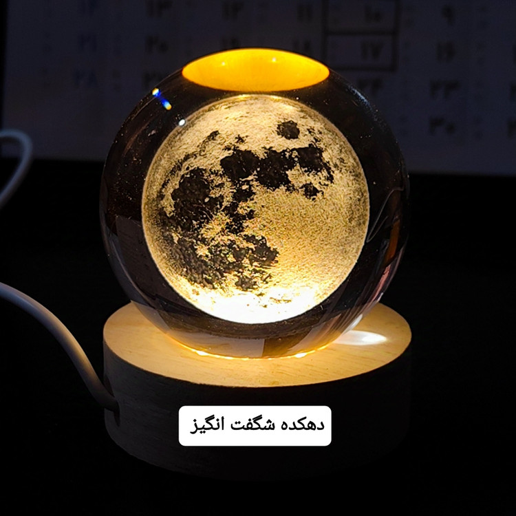 گوی کریستالی (شیشه ای) طرح ماه قطر 6