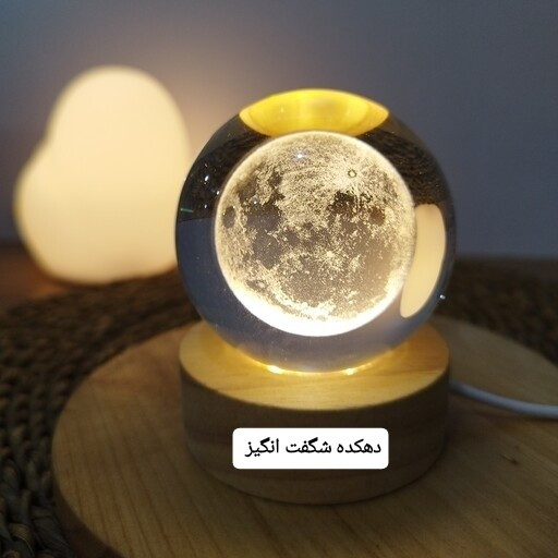 گوی کریستالی (شیشه ای) طرح ماه قطر 6
