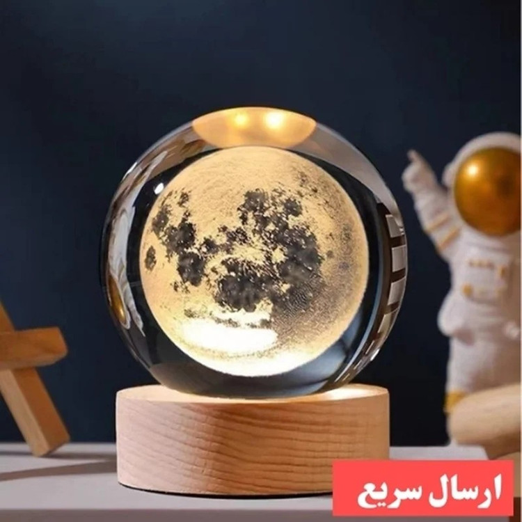 گوی کریستالی (شیشه ای) طرح ماه قطر 6